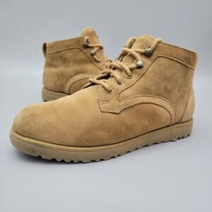 UGG Bethany Shearling Lace Up Comfort Boot Brown Tan Women's Size 8 US